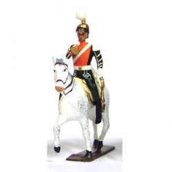 Figurine CBG Mignot dr trompette des chevau-léger 2ème rgt (plastron orange) (1812).