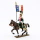 Figurine d'étendard des chevau-léger 3ème rgt (plastron rose) (1812) CBG Mignot.