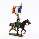 Figurine d'étendard des chevau-léger 3ème rgt (plastron rose) (1812) CBG Mignot.