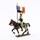 Figurine CBG Mignot étendard des chevau-léger 4ème rgt (plastron cramoisi) (1812).