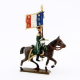 Figurine CBG Mignot étendard des chevau-léger 4ème rgt (plastron cramoisi) (1812).