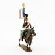 Figurine CBG Mignot étendard des chevau-léger 4ème rgt (plastron cramoisi) (1812).
