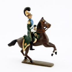 Figurine d'officier des chevau-léger 5ème rgt (plastron bleu) (1812) CBG Mignot.