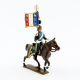 Figurine d'étendard des chevau-léger 5ème rgt (plastron bleu) (1812) CBG Mignot.