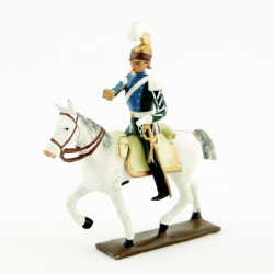 Figurine CBG Mignot de trompette des chevau-léger 5ème rgt (plastron bleu) (1812).
