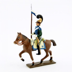 Figurine de cavalier des chevau-léger 5ème rgt (plastron bleu) (1812) CBG Mignot.