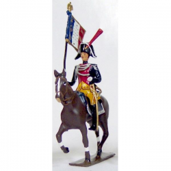 Figurine d'étendard de la gendarmerie impériale a cheval (1803) CBG Mignot.
