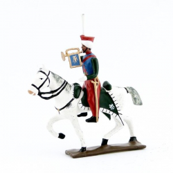 Figurine de trompette des mameluks à cheval (1810) CBG Mignot.