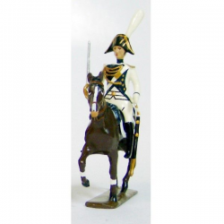 Figurine CBG Mignot de cavalier de la garde impériale de Strasbourg à cheval (1805).