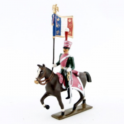 Figurine d'étendard des lanciers de berg (1809) CBG Mignot.