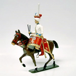 Figurine CBG Mignot de Timbalier des 2e Rgt de Chevau-léger de la Garde.