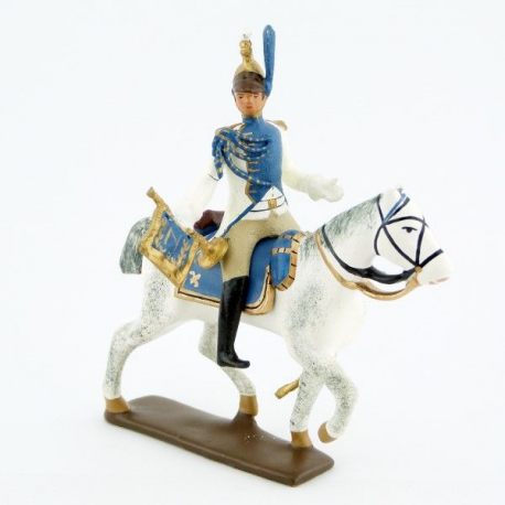Figurine de trompette des Dragons de la Garde CBG Mignot.