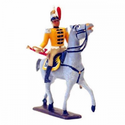 Figurine de trompette du 12ème Régiment de Cuirassiers CBG Mignot.