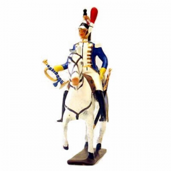 Figurine de Trompette en grande tenue du 14e Régiment de Cuirassiers CBG Mignot.