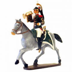 Figurine CBG Mignot de Brigadier Trompette-major du 6e Régiment de Cuirassiers.