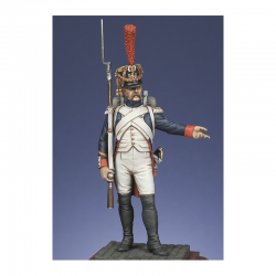 Figurine de Sergent des Fusiliers-Grenadiers De La Garde 1809 54mm Métal Modèles.