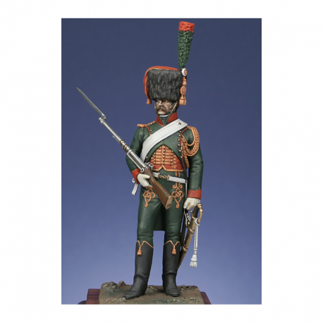 Figurine de Chasseur à cheval de la Garde 1807 tenue d'escorte Metal Modeles.