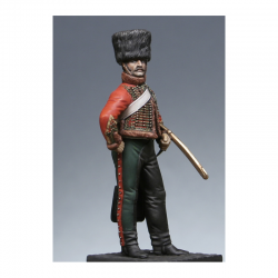 Figurine de Maréchal- des-logis des chasseurs à cheval de la Garde 1805 tenue de campagne Métal Modeles.