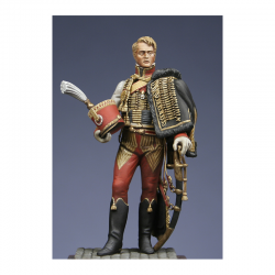 Figurine de Colonel baron Lejeune aide de camp du mal. Berthier Métal Modeles.