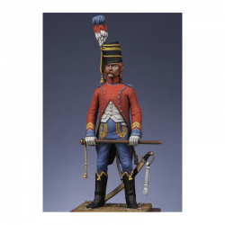 Figurine de Brigadier - trompette du 9ème hussards - Révolution Métal Modeles.