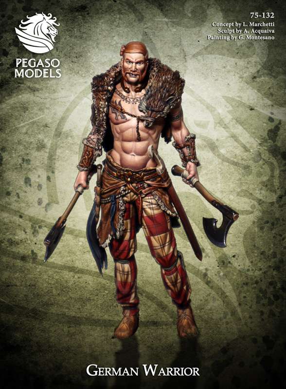 Figurine Pegaso 75mm en métal , secutor