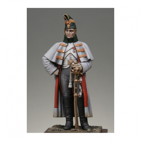 Figurine Metal Modeles de Dragon de la Garde Impériale en manteau 1813.