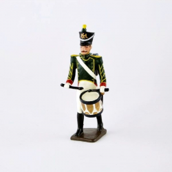 Figurine CBG Mignot de tambour des flanqueurs-chasseurs de la garde (1811).