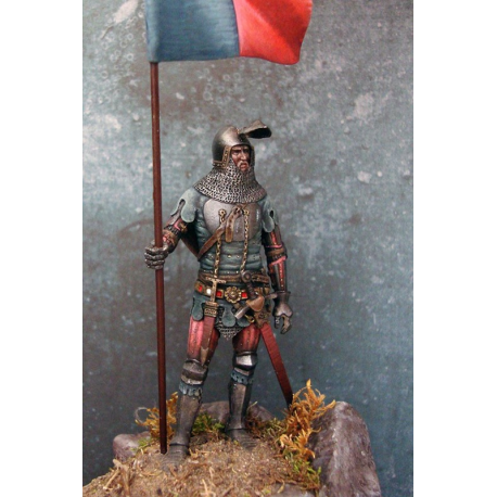 Figurine en resine 54mm de chevalier du XVeme siècle.