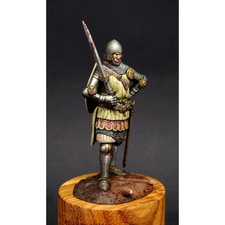 Figurine de chevalier à Crecy au XIVeme siècle résine.