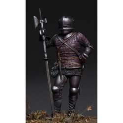 Figurine de guerrier du XVeme siècle résine 75mm.