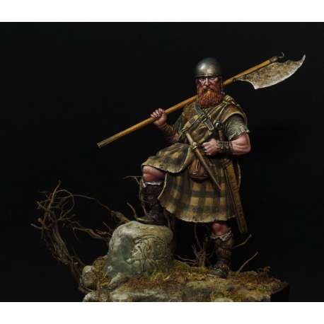 Figurine de hightlander médiéval en 75mm résine.