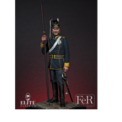 Figurine de Uhlan du 11eme régiment Prussien 75mm FER Miniatures.