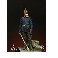 Figurine FeR Miniatures de capitaine d'infanterie prussienne en 1870 75mm.