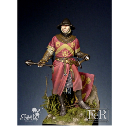 Figurine FeR Miniatures de chevalier en 1325 75mm.