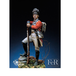 Figurine dé Royal Welch Fusiliers, Bunker Hill, 1775 FeR Miniatures 75mm.