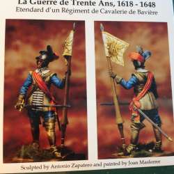 La Guerre de Trente Ans, 1618-1648. Etendard d’un Régiment de Cavalerie de Bavière Art Girona.