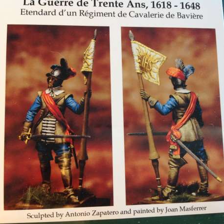 La Guerre de Trente Ans, 1618-1648. Etendard d’un Régiment de Cavalerie de Bavière Art Girona.