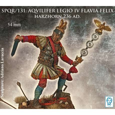 Figurine en résine d'aquilifer légion IV Flavia Felix 236 après JC.