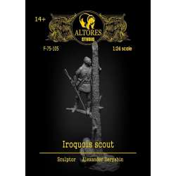 Figurine de guerrier Iroquois en 75mm résine Altores Studio.