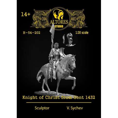 Figurine de chevalier du christ en 1432 Altores Studio 54mm résine.