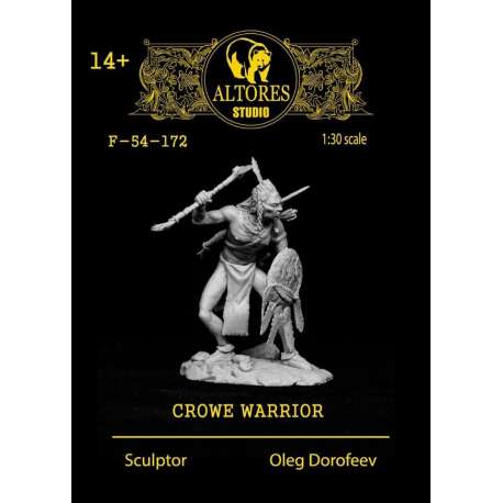 Figurine de guerrier crow en résine 54mm Altores Studio.