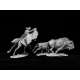 La chasse au bisons, Figurines 54mm Altores Studio en résine.
