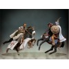 Andrea miniaturen,mittelalter figuren 54mm.Meister der Tempelritter zu Pferd.