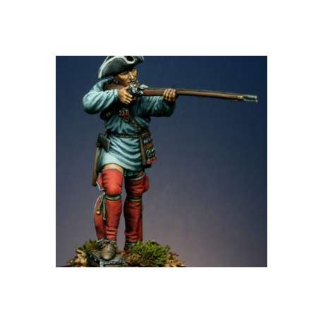 Figurine de guerrier Iroquois en 54mm 1754-1763.