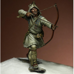 Figurine de chasseur Assiniboine au XIXéme siècle La Meridiana.