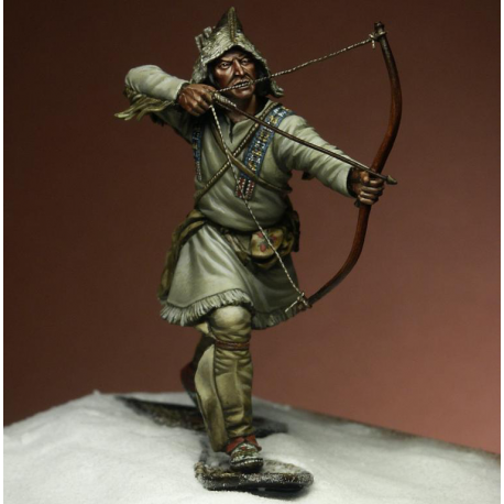 Figurine de chasseur Assiniboine au XIXéme siècle La Meridiana.