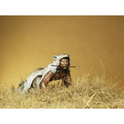 Figurine de chasseur Lakota XIXéme siècle La Meridiana 54mm.
