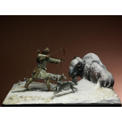 Figurine de chasseur de bisons en 54mm La Meridiana.