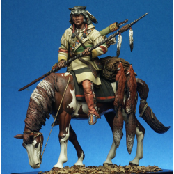 Figurine de marchand Blackfoot au XIXéme siècle en résine 54mm.