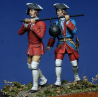 Figurines de canonniers bombardiers 1754-1763.